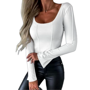 Soana Boutique Basic White Long sleeve top